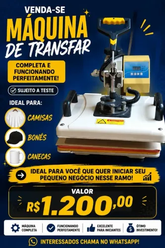 Máquina de transfar e impressora