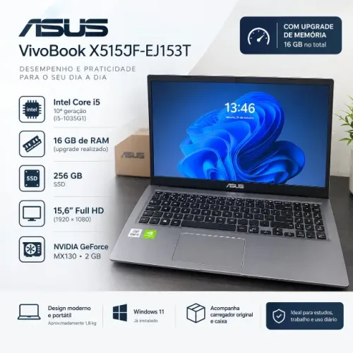 Notebook ASUS VivoBook ? Core i5, 16 GB RAM, SSD 256 GB