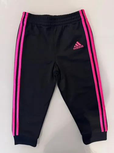 Conjunto Adidas 18 meses preto e rosa 