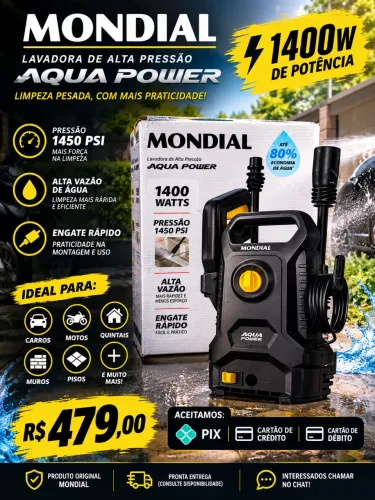 Lavadora Automática Mondial Aqua Power - LACRADA