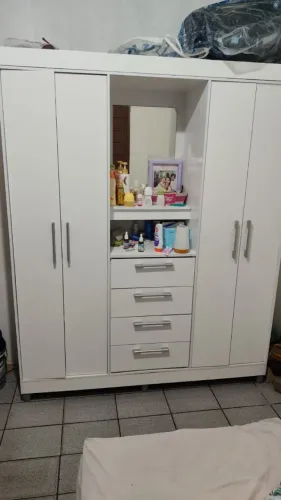 Guarda Roupa 4 portas de Casal com Espelho
