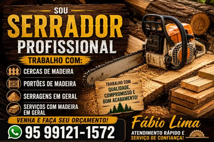 Trabalho com serragem
