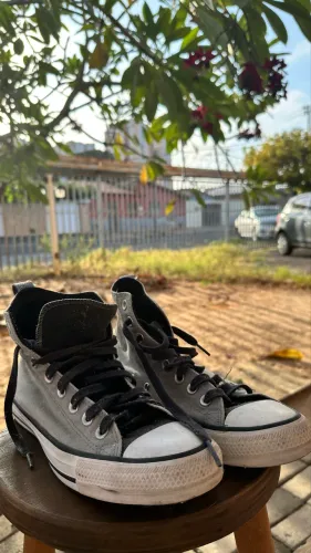 Tênis All Star Cano Alto Cinza
