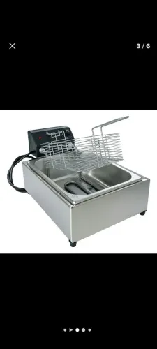 Fritadeira elétrica 5Litros aço inox 110/220v