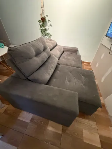 Sofá gigante reclinável com baú 