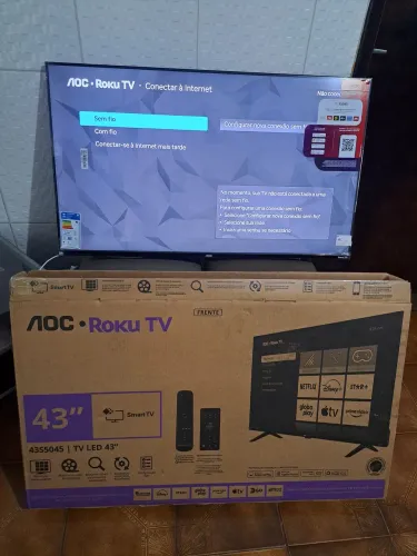 Tv Smart Roku AOC 43 polegadas zerada