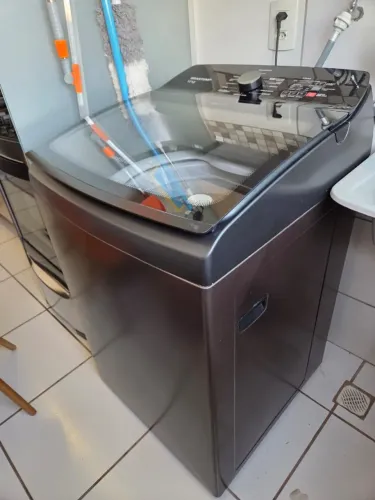 Máquina De Lavar Brastemp 12kg Cinza Platinum Com Ciclo Tira Manchas Advanced E Ciclo Anti