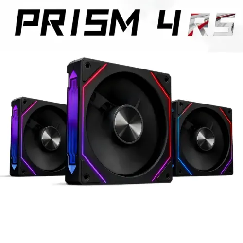 Kit 3x Ventoinhas Fans Prism 4 RS ARGB Preto
