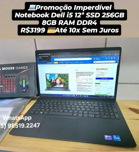 Promoção Imperdível Notebook Dell i5 12ª Geração Até 10x Sem Juros