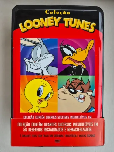 Coleção 4 Dvds Looney Tunes - Box de Metal