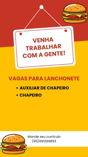 auxiliar de chapeiro ou chapeiro 