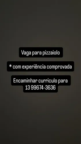 Vaga para Pizzaiolo