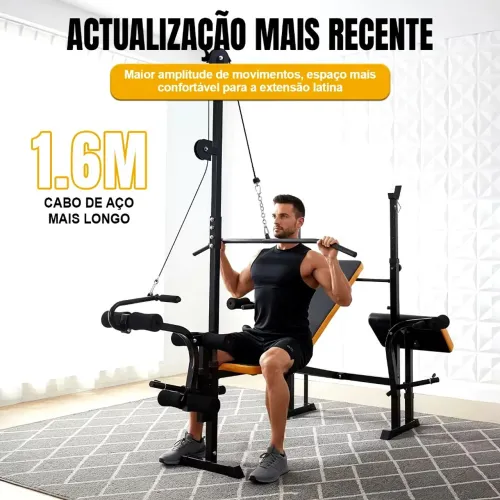 JOYFOX Banco de academia Estação de Musculação Banco de Supino