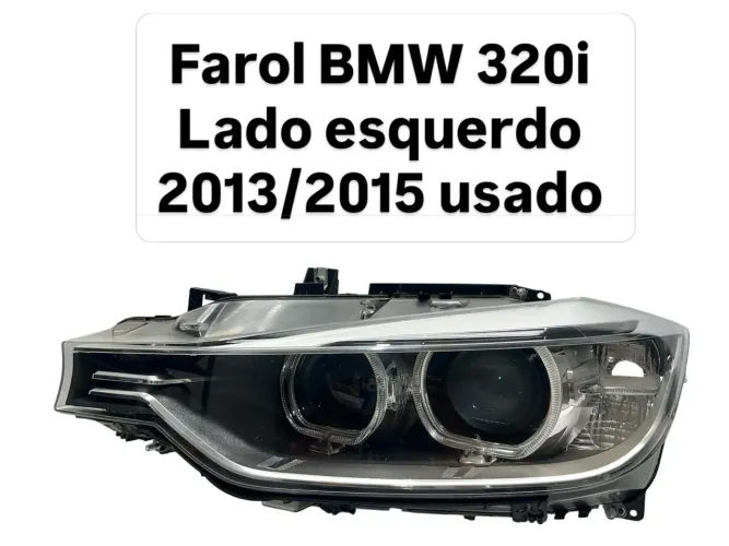 FAROL BMW 320i ESQUERDO 2013/2015 sem reatores 