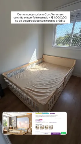 Cama montessoriana CasaTema em perfeito estado sem colchão