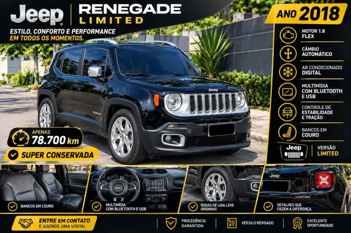 Jeep Renegade Limited 1.8 4X2 Flex 16V Aut. 2018