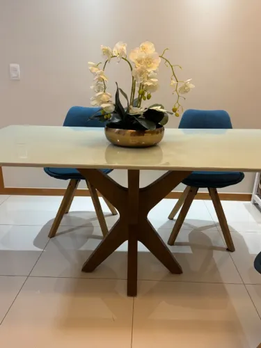 Mesa de jantar retangular 6 lugares