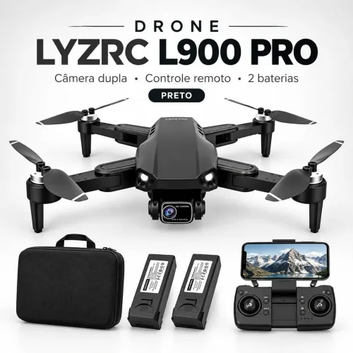 Vendo Drone Lyzrc L900 Pro com Câmera dupla 4K, preto, 5 GHz,m