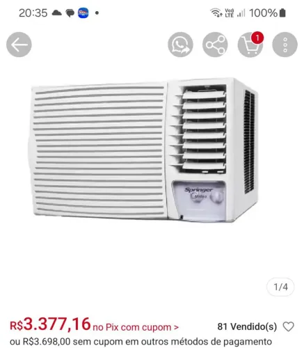 Ar condicionado springer 12500btus