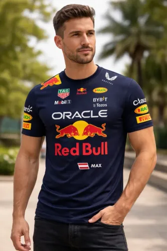 Camisa Red Bull Azul 100% Algodão Premium
