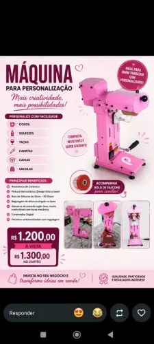 Comece Seu Negócio! Máquina Giro Transfer p/ Copos, Canetas e Taças