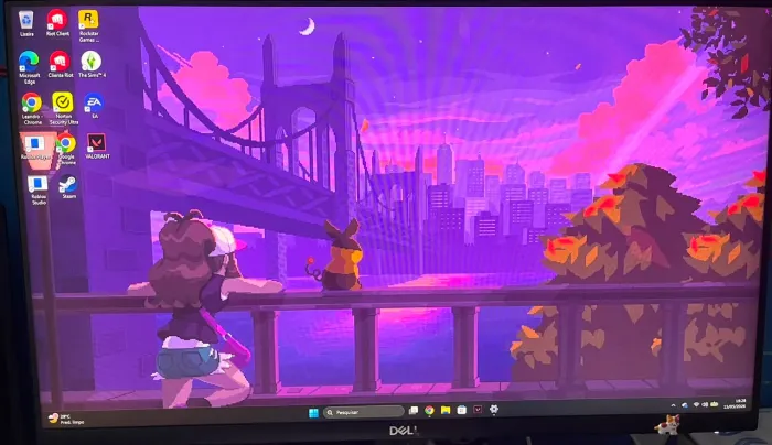 Monitor Dell 75hz funciona perfeitamente vai com os cabos