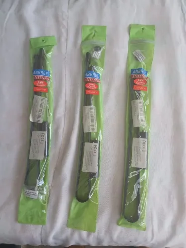 Kit 3 Antenas ABBREE 72cm SMA Fêmea para Rádio Comunicador