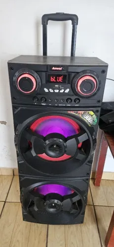 Caixa Amvox ACA 1001 1000W muito potente, grave forte, Bluetooth, ideal pra festa