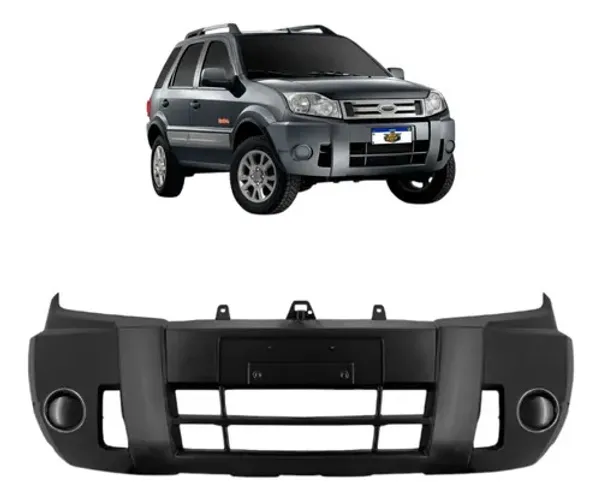 Parachoque Dianteiro Ecosport 2009 2010 2011 2012 Sem Furo Preto