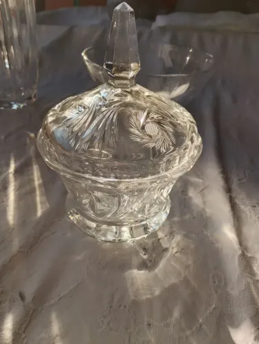 Peças em cristal entalhado a mão década 1990-cristal delicado e maciço feito a mão