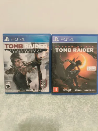 Kit Tomb Raider Definite Edition e Shadow of The Tomb Raider para PS4
