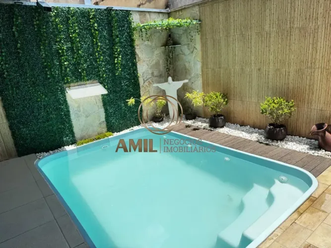 JM RA Amil Venda, Sobrado 3 quartos, 1 suíte, 4 banheiro, 2 garagem, piscina, Residencial 