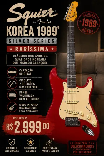 Guitarra Squier Stratocaster Korea 1989 - Silver Séries 