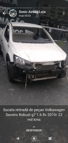 Sucata Saveiro robust g7 1.6 8v 2019/22