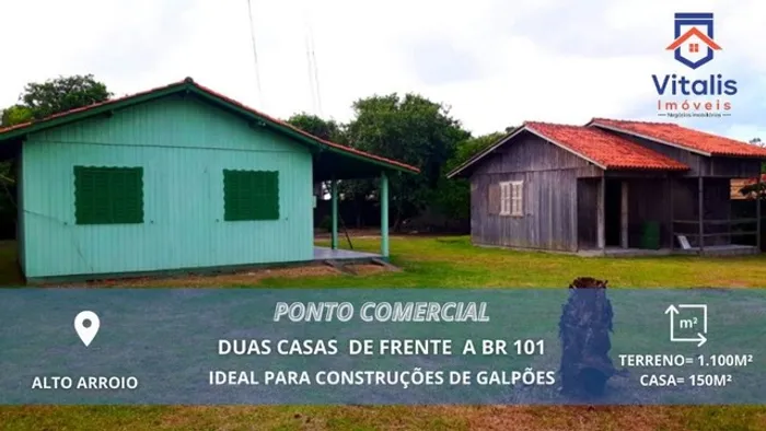 Imóvel comercial á venda em Imbituba,no bairro Alto Arroio, de frente para BR 101