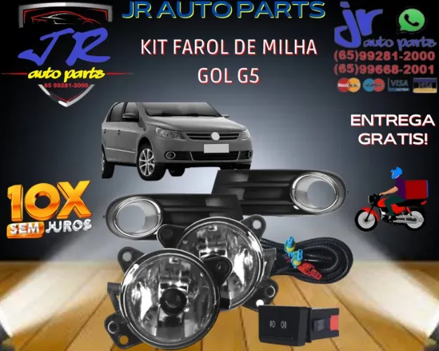 Kit Farol Milha Gol G5 Botao original