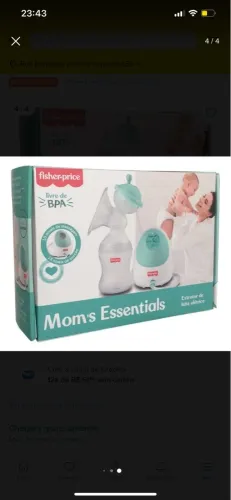 Bomba de Leite Elétrica Fisher-Price - Nova!