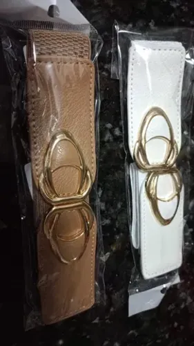 Cinto com elástico cor marron ou branco - 95cm até 120cm