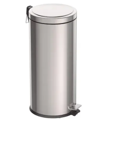 Lixeira com pedal  - 50 L - aço inox