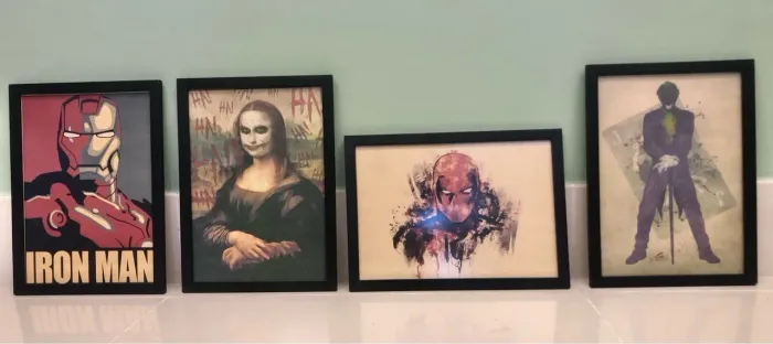 Quadro Decorativo personagem figuras Marvel e DC
