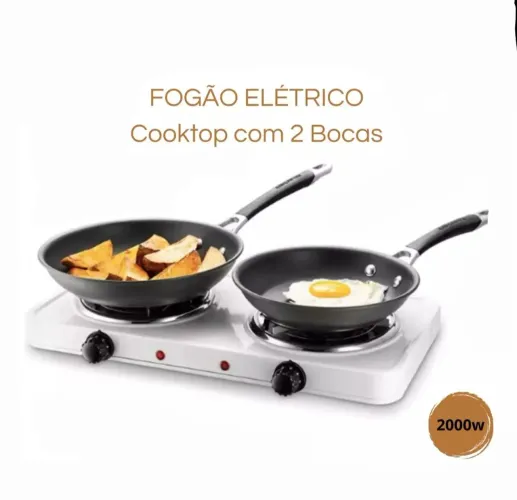 Cooktop Elétrico 2 Bocas 2000W