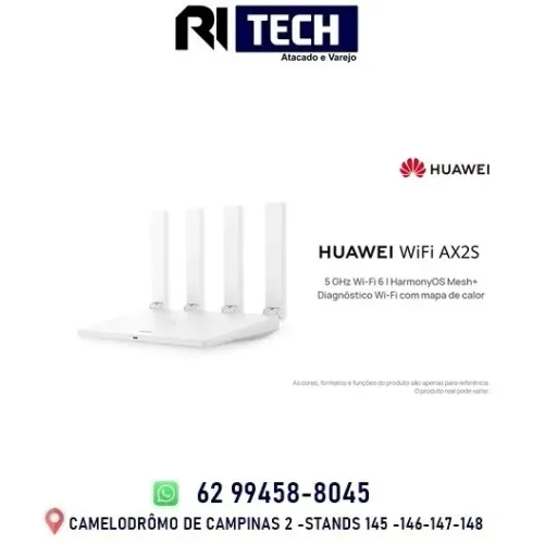 Roteador HUAWEI AX2S Wi-Fi 6 HarmonyOS Mesh+4 Amplificadores Dualband Gigabit