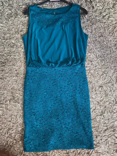 Vestido curto festa verde brilhante