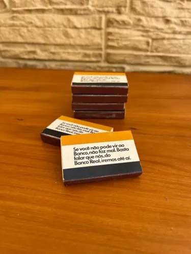 Antigas caixas de fósforo do Banco Real - 5 unidades