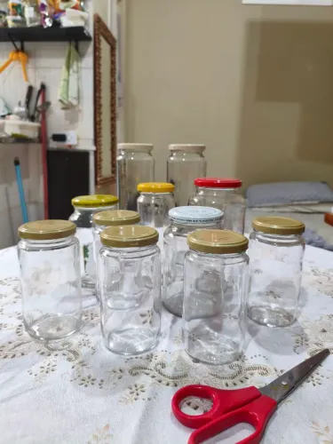 11 Potes de Vidro Potes de Geléia Para Armazenar Ervas, Grãos, Miçangas, alimentos etc