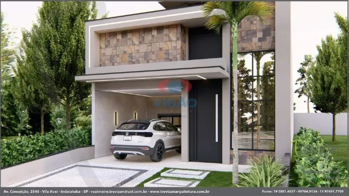 Casa em condomínio à venda, 3 quartos, 1 suíte, 2 vagas, Jardim Park Real - Indaiatuba/SP