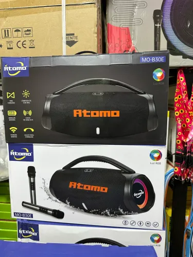 Caixa de som com 2 microfones