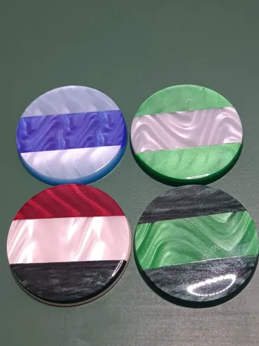 Lote 4 botões quarteto 3 faixas zerados futebol de mesa