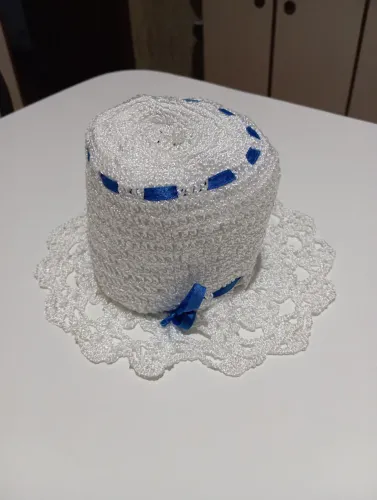 Porta Papel Higiênico de Crochê