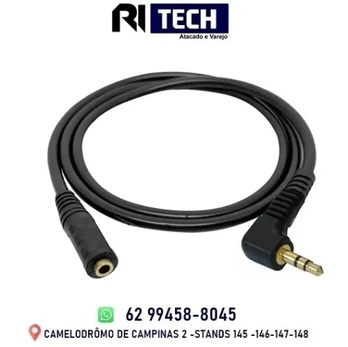 Cabo Extensor P2 Fêmea / P2 Macho Pino 90 Graus